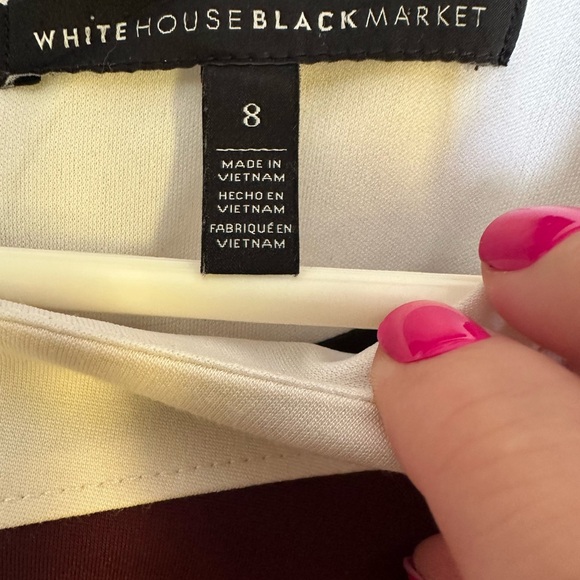 White-House Black Market Knee Length Dress With Zip Up Back. Size 8 - Picture 5 of 8